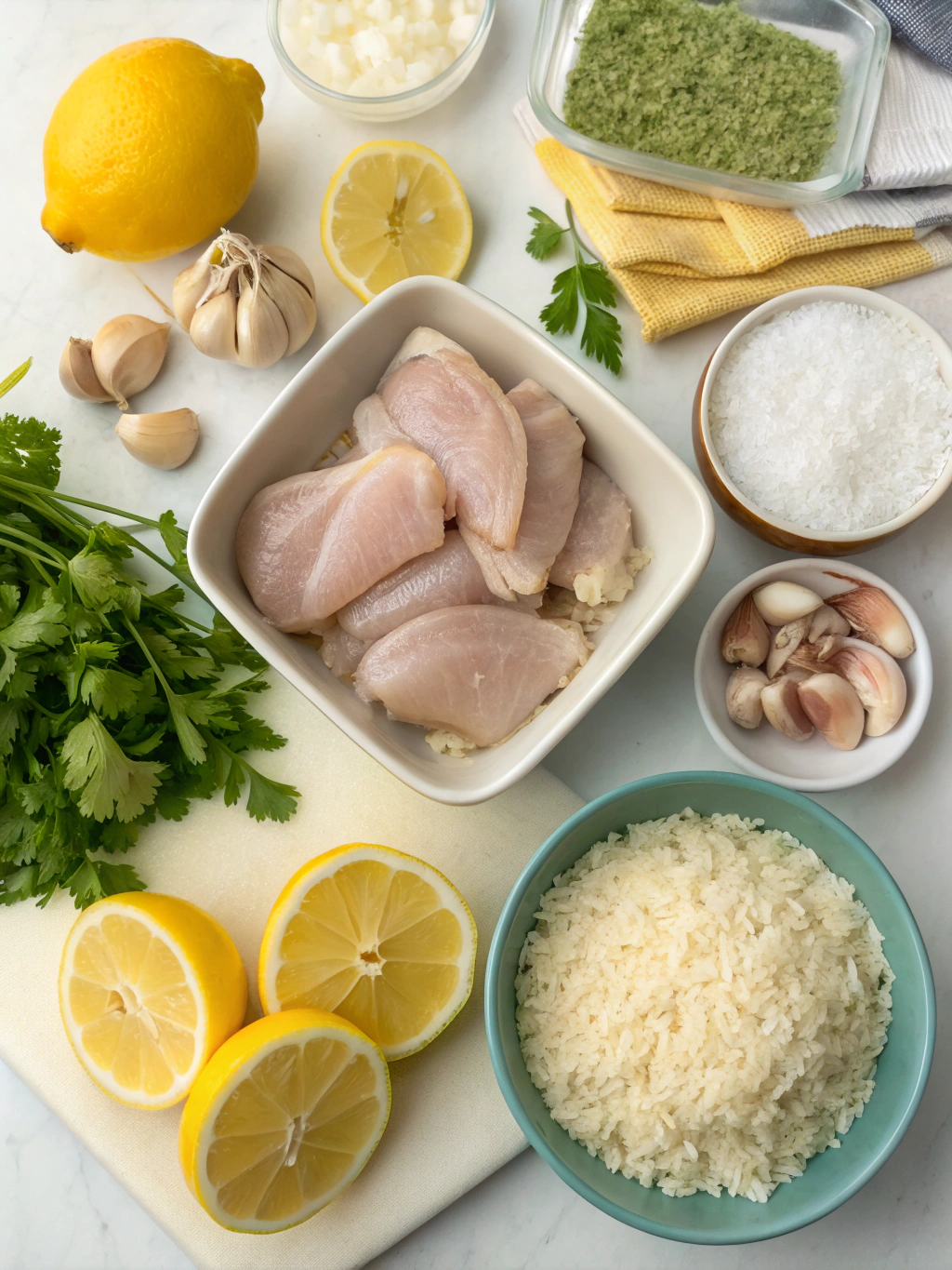 Thermomix Lemon Chicken Rice ingredients