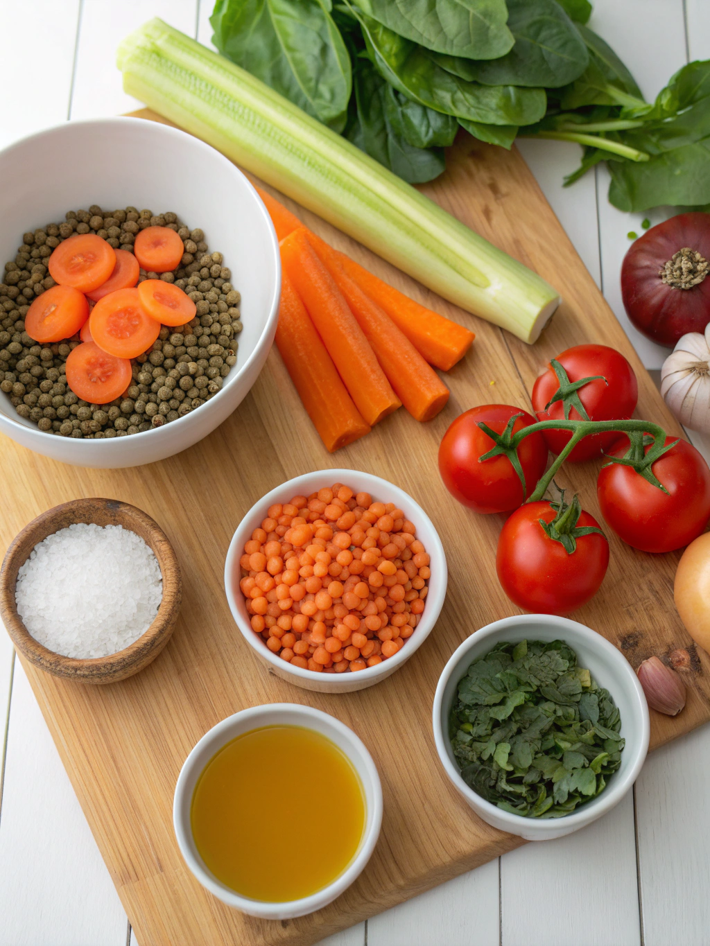Thermomix Lentil Vegetable Soup Ingredients