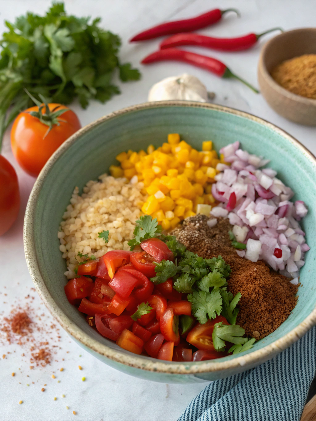 Thermomix Mexican Rice Bowl ingredients