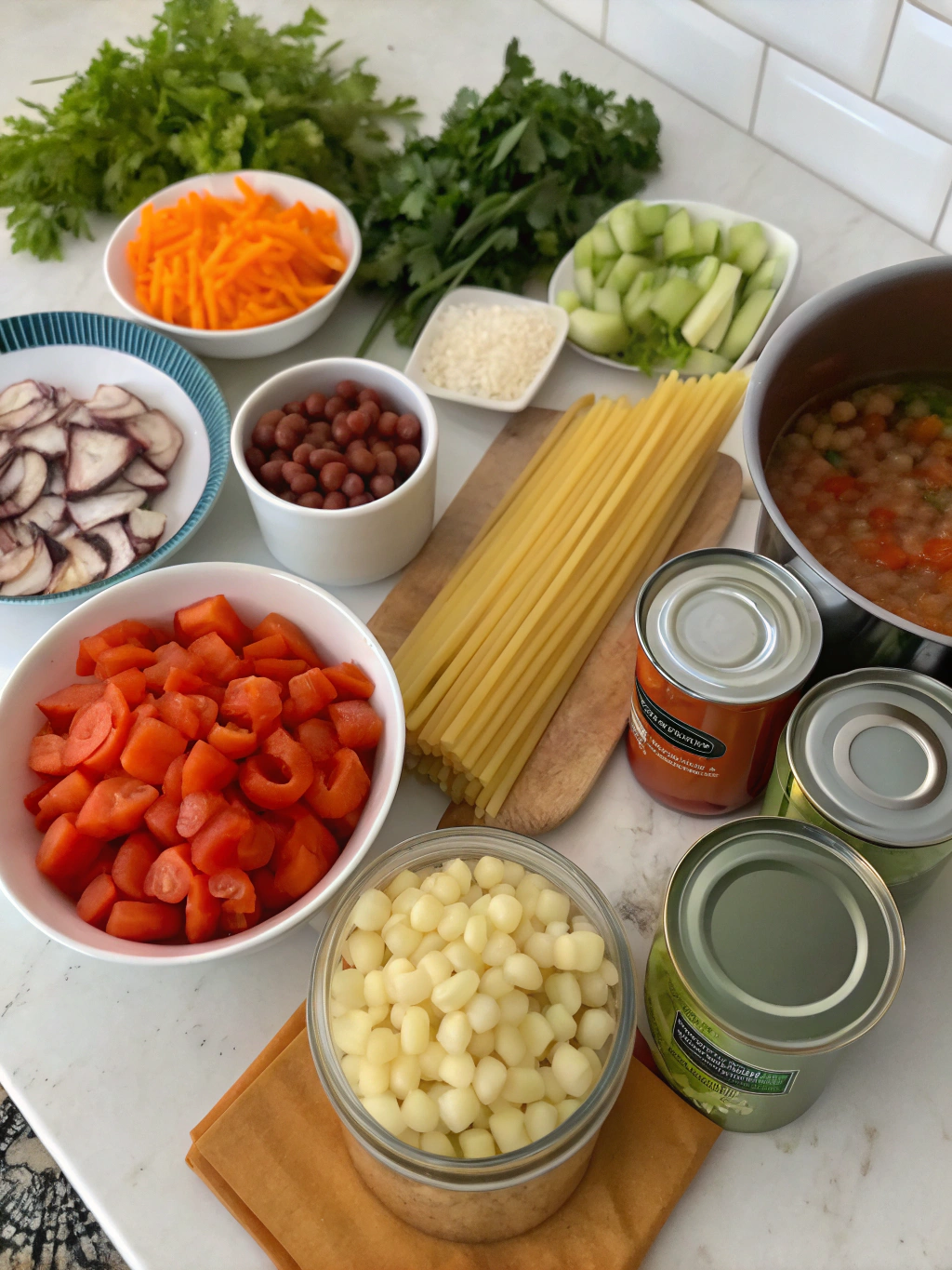 Thermomix Minestrone Soup ingredients