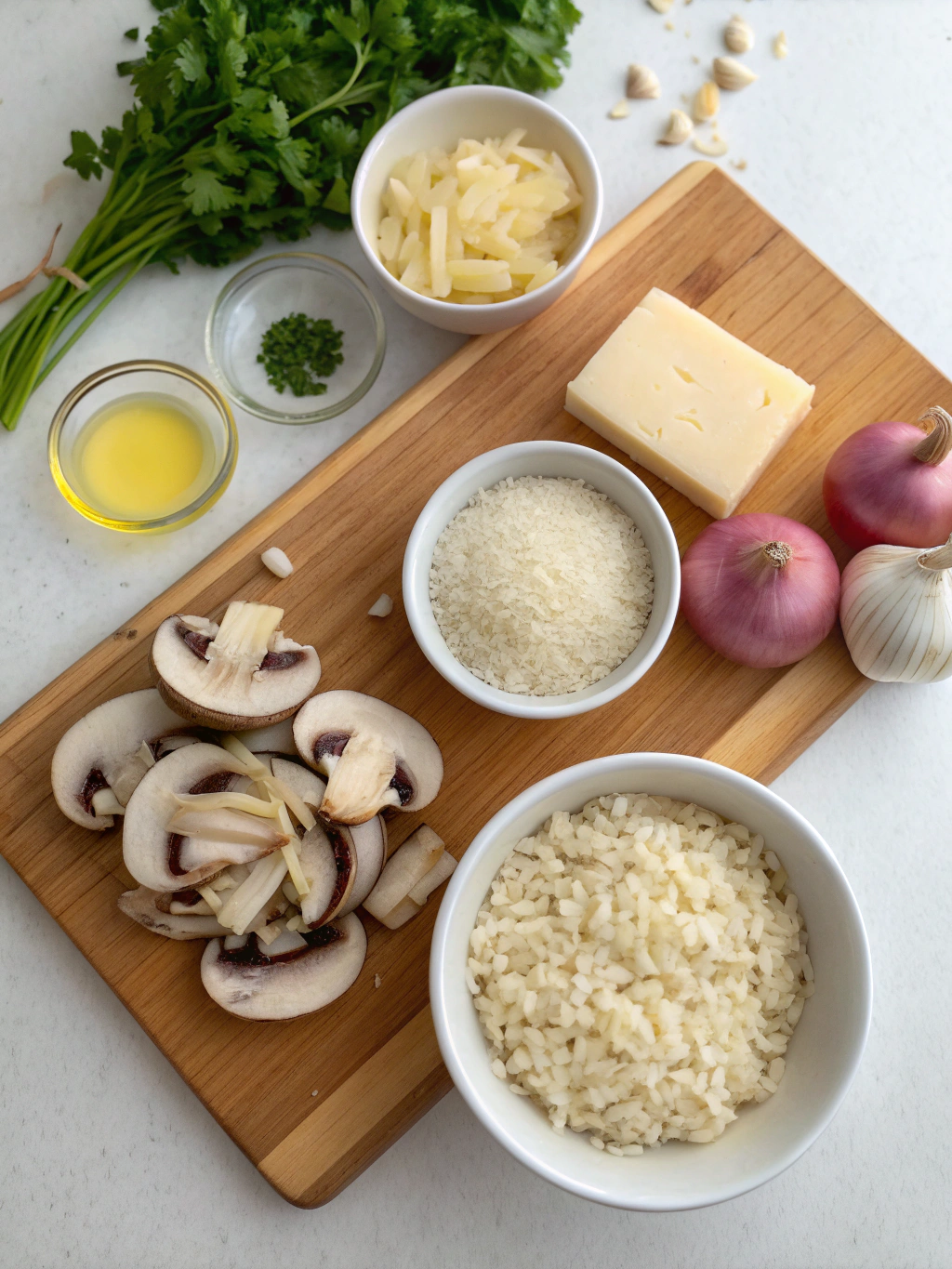 Thermomix Mushroom Risotto Ingredients