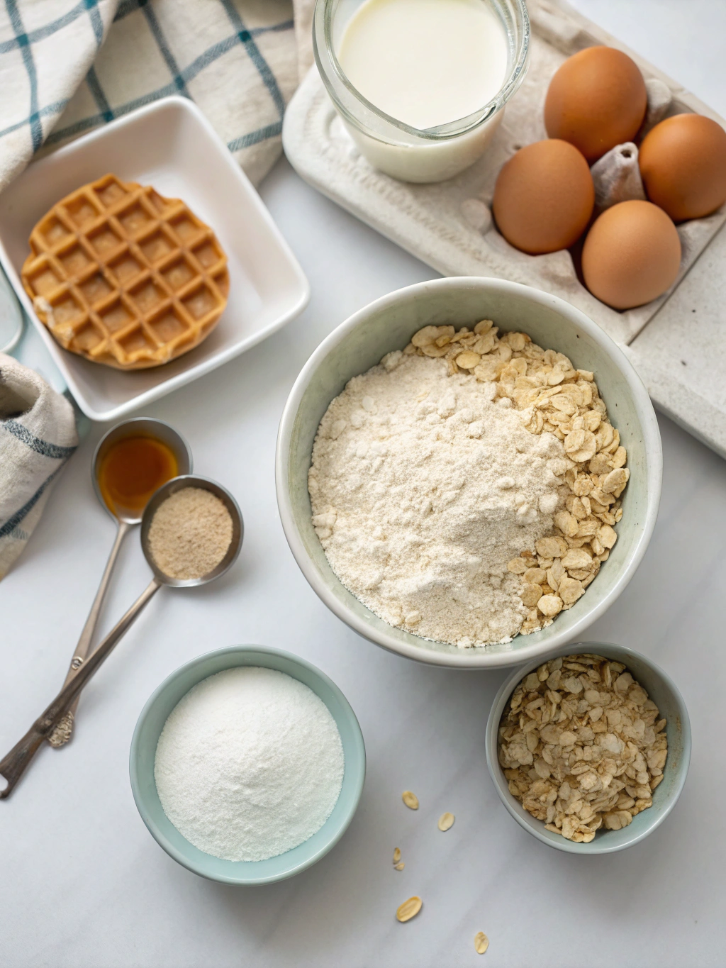 Thermomix Oat Flour Waffles ingredients