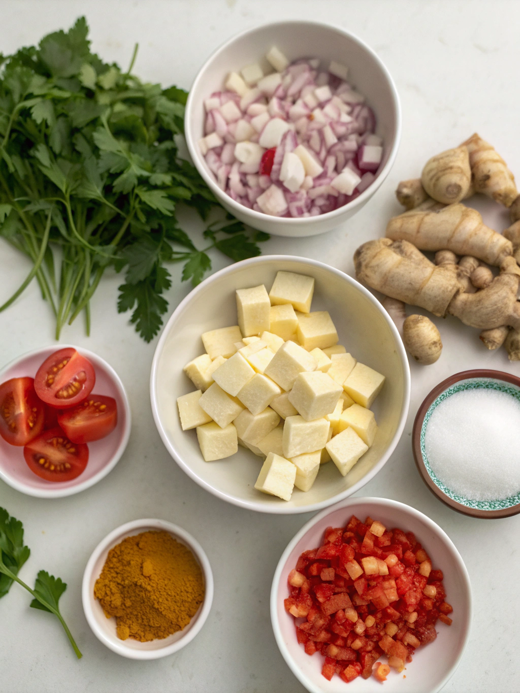 Thermomix Paneer Curry ingredients
