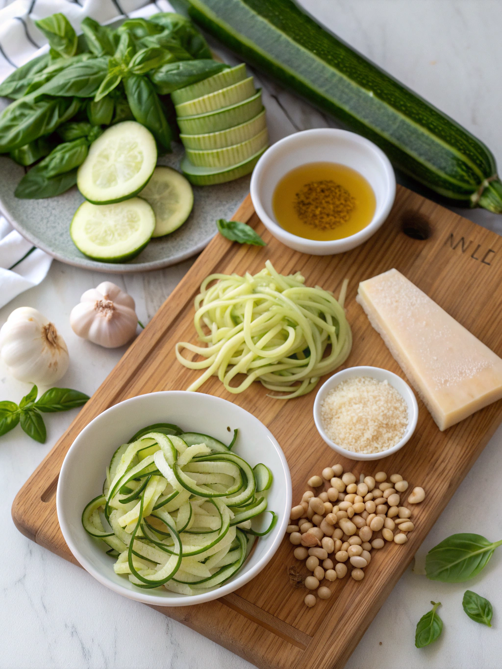 Thermomix Pesto Zucchini Noodles Ingredients