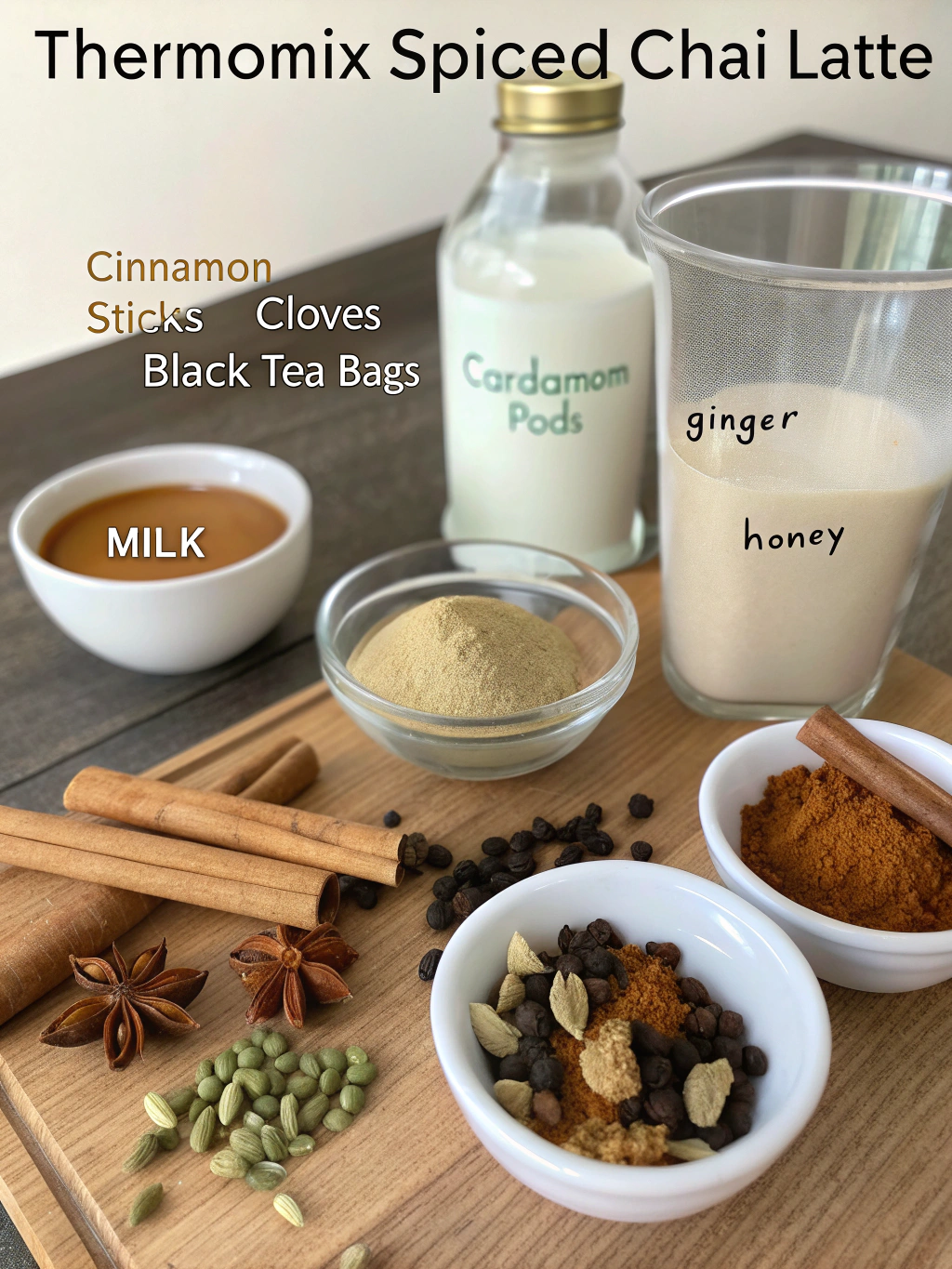 Thermomix Spiced Chai Latte ingredients