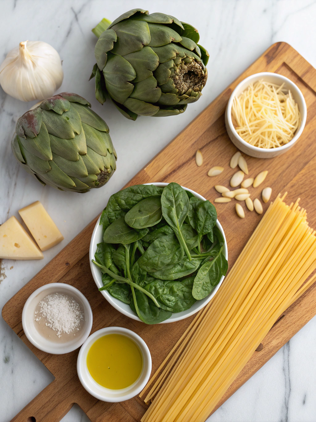 Thermomix Spinach Artichoke Pasta ingredients