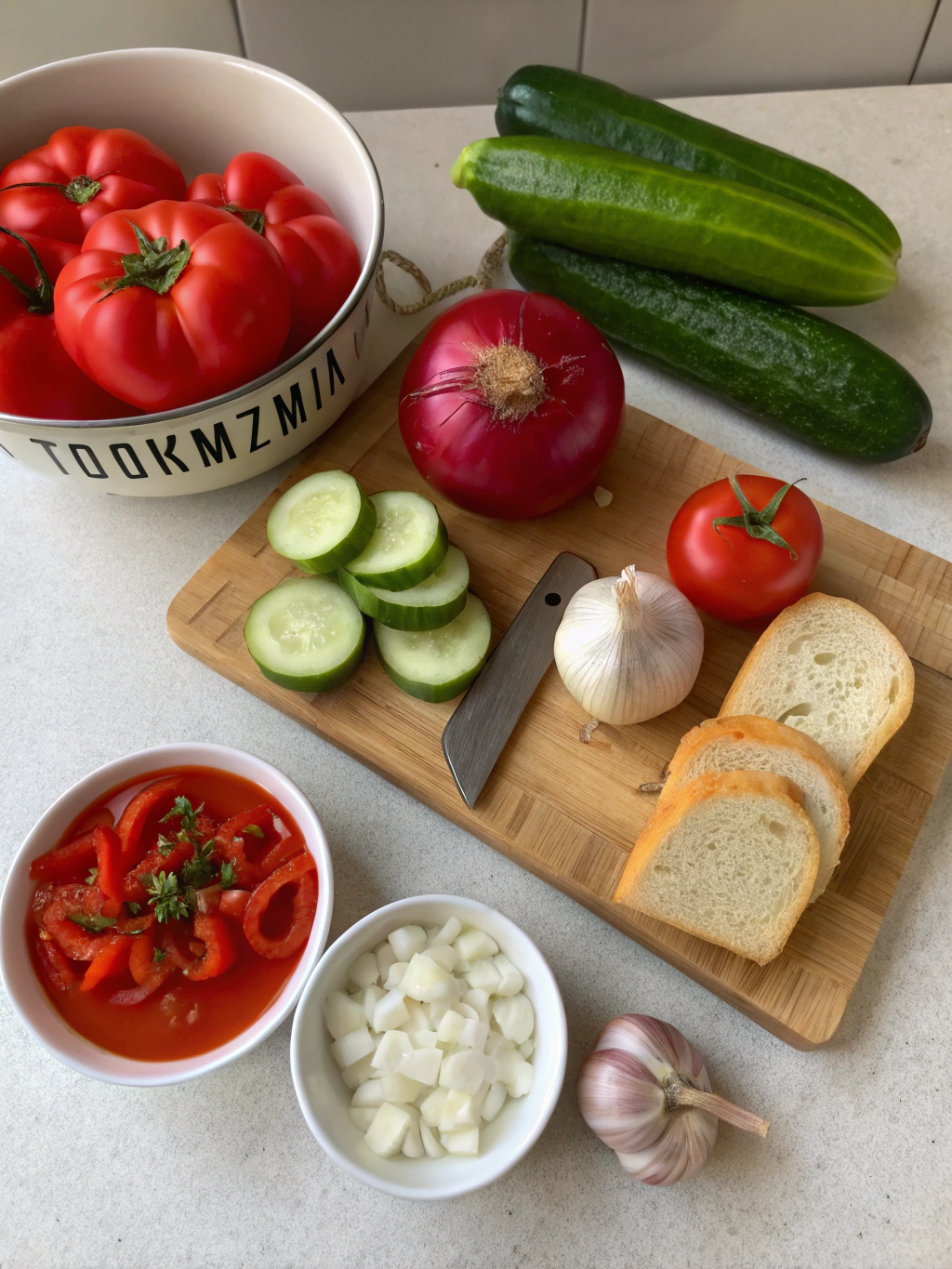 Thermomix Tomato Gazpacho ingredients