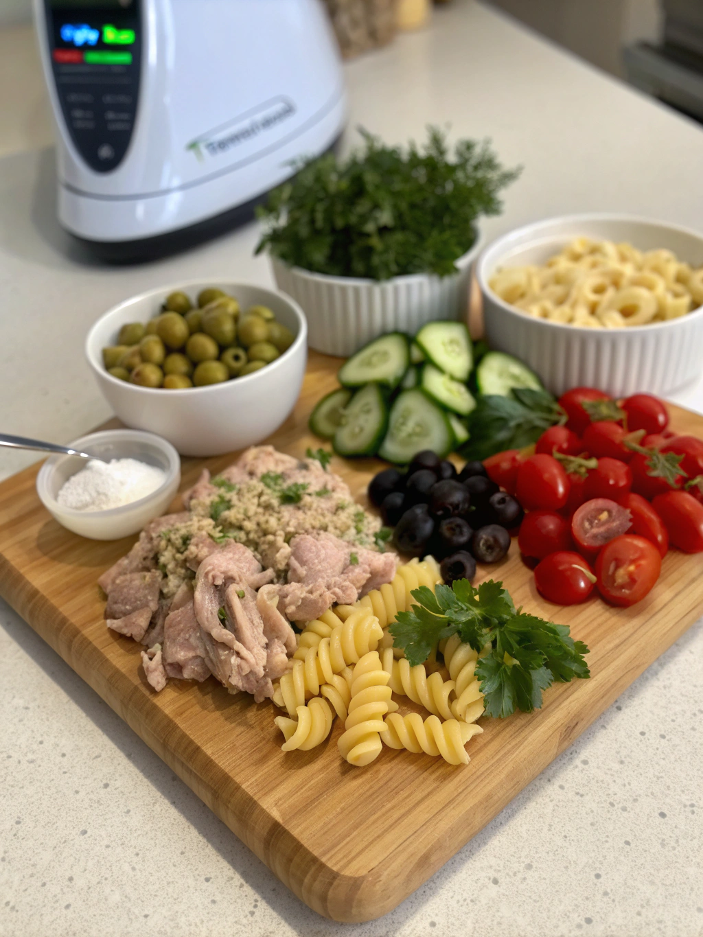Thermomix Tuna Pasta Salad ingredients