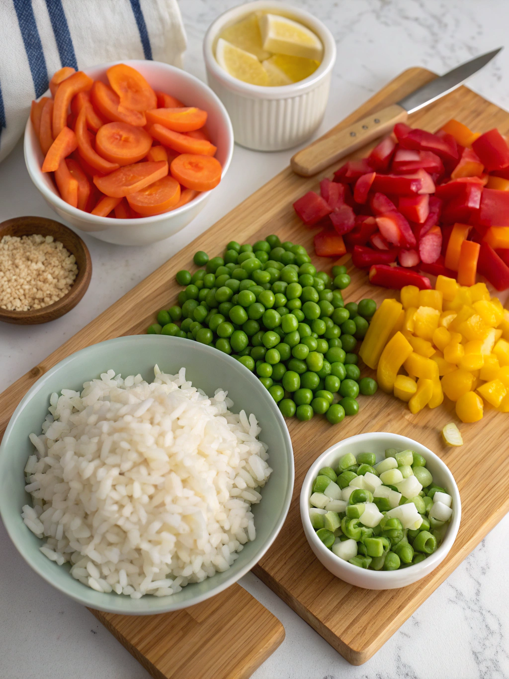 Thermomix Vegetable Fried Rice ingredients