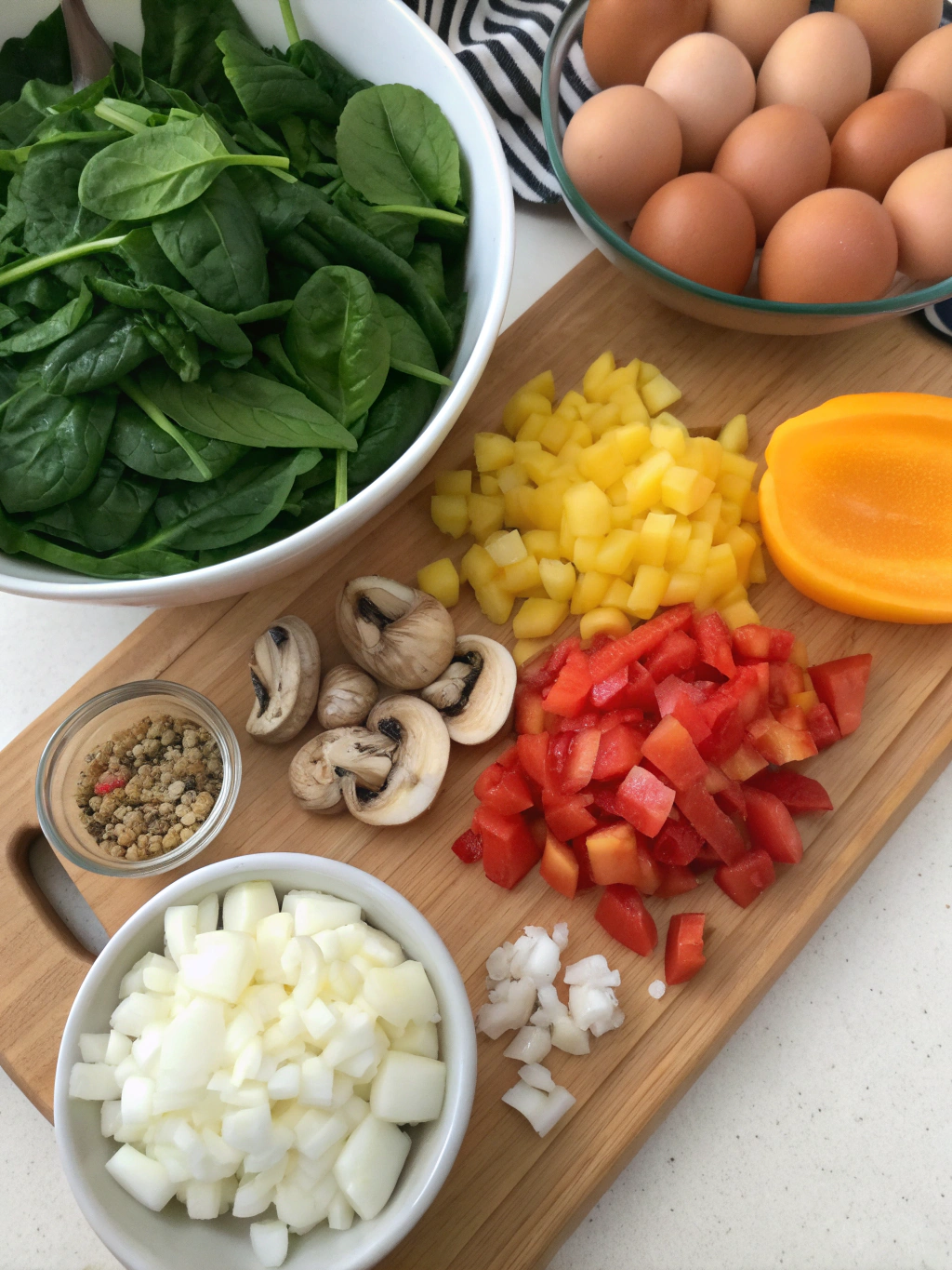 Thermomix Vegetable Omelette Ingredients