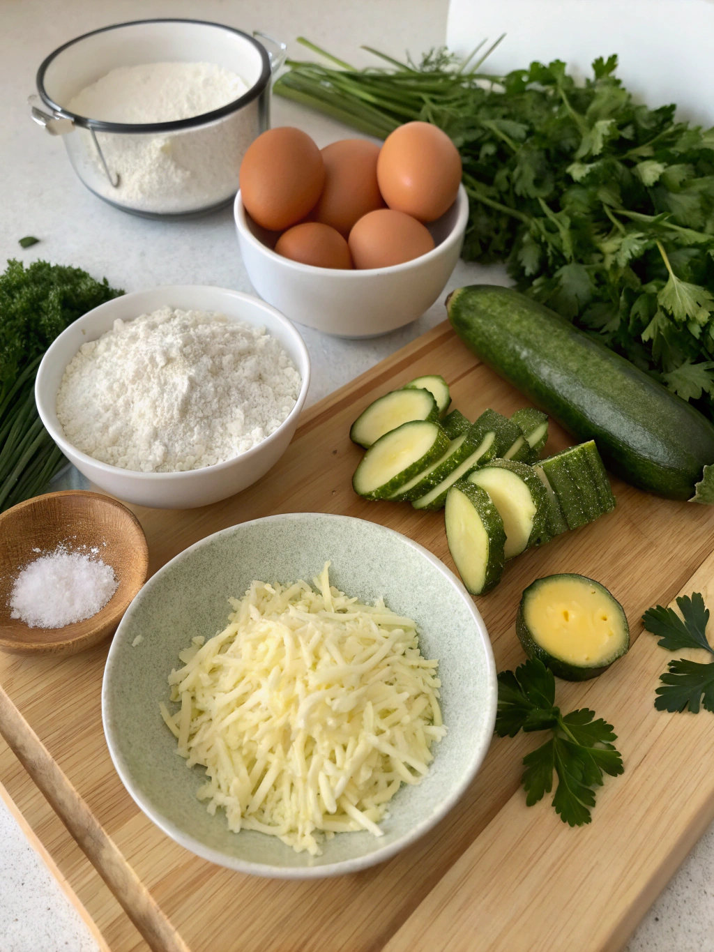 Thermomix Zucchini Fritter Bites ingredients