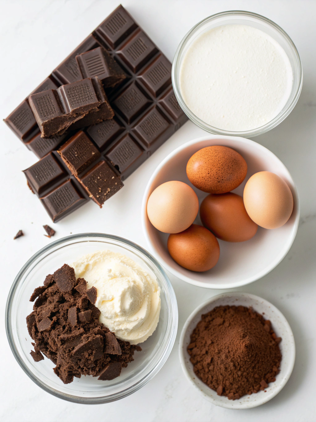 Triple Chocolate Mousse Cake Ingredients