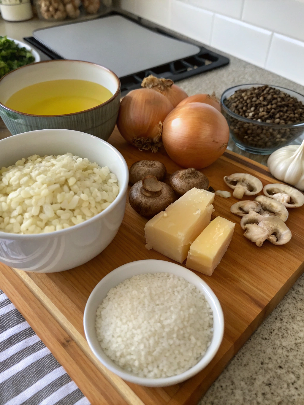 Truffle Mushroom Risotto Ingredients