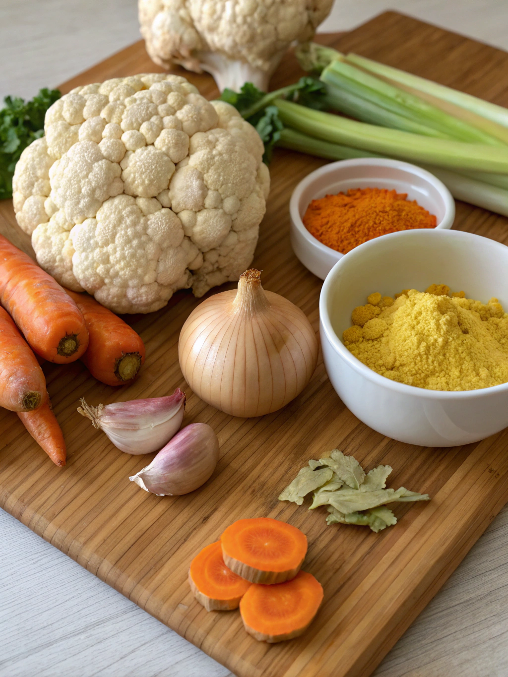 Turmeric Cauliflower Soup ingredients