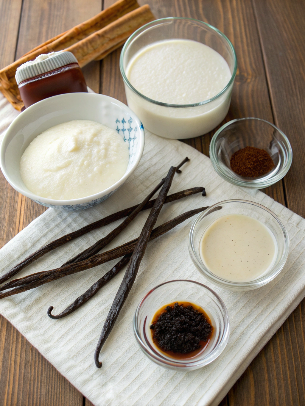 Vanilla Bean Panna Cotta ingredients