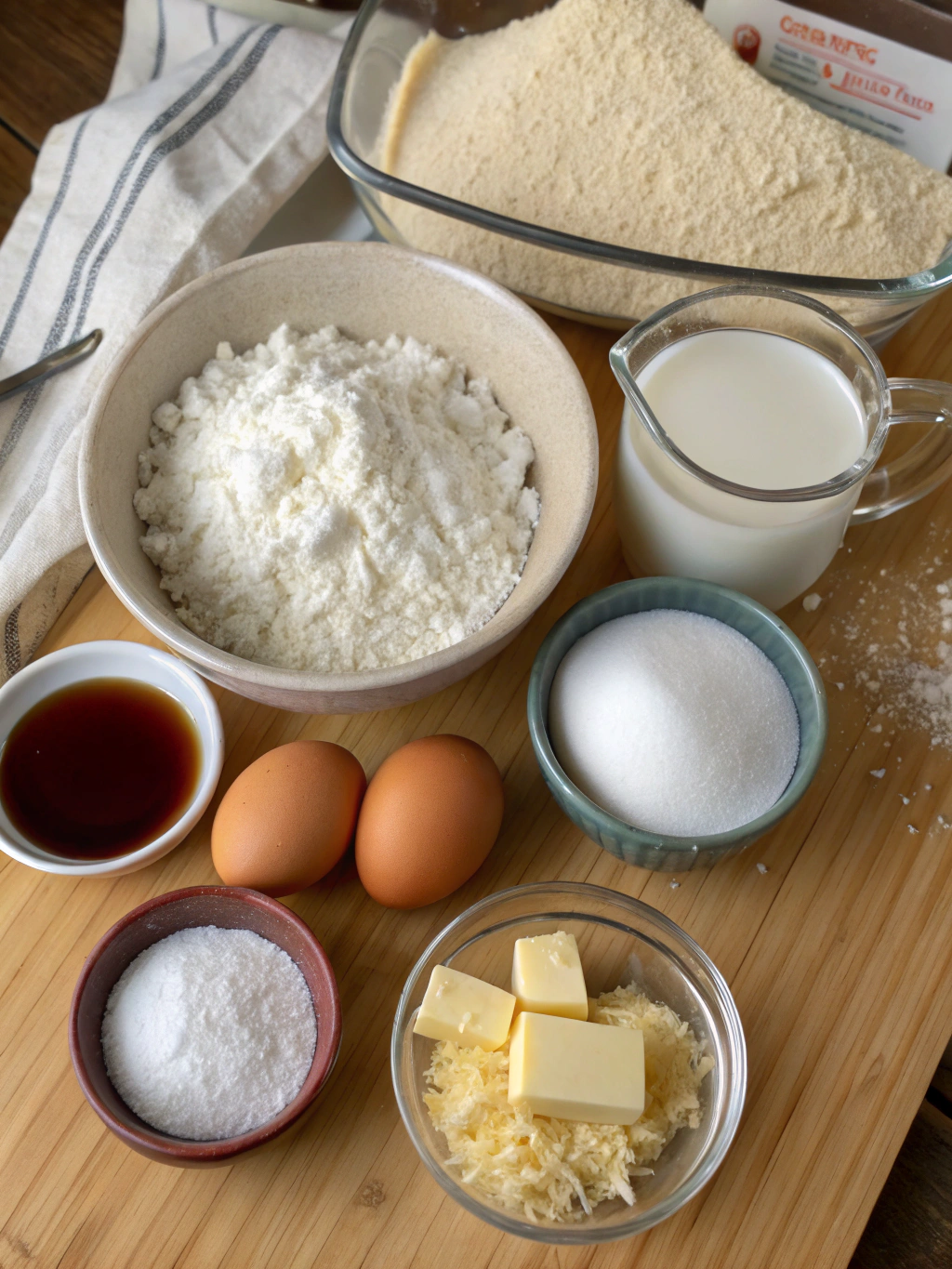 Vanilla Coconut Pancakes ingredients