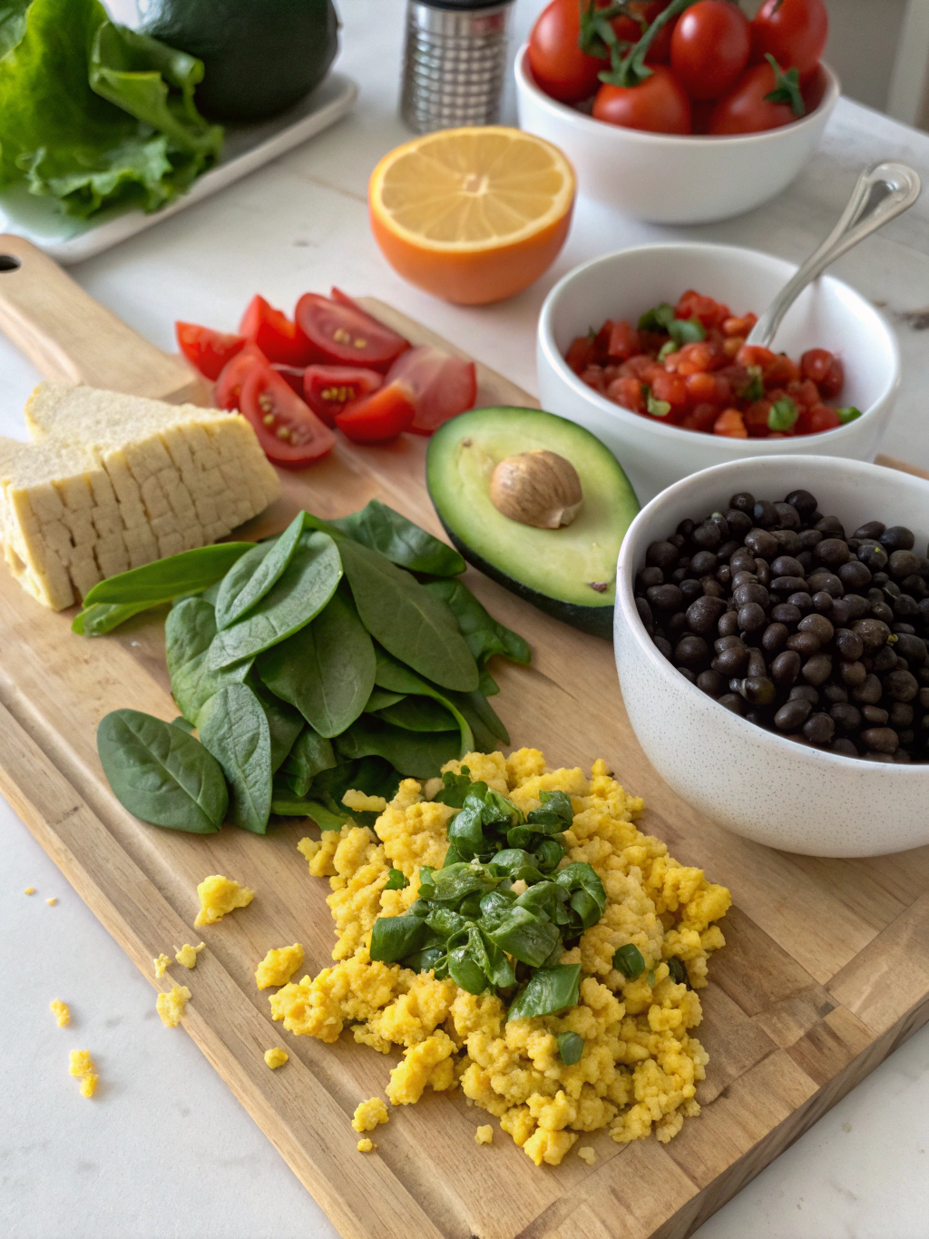 Vegan Breakfast Burrito ingredients