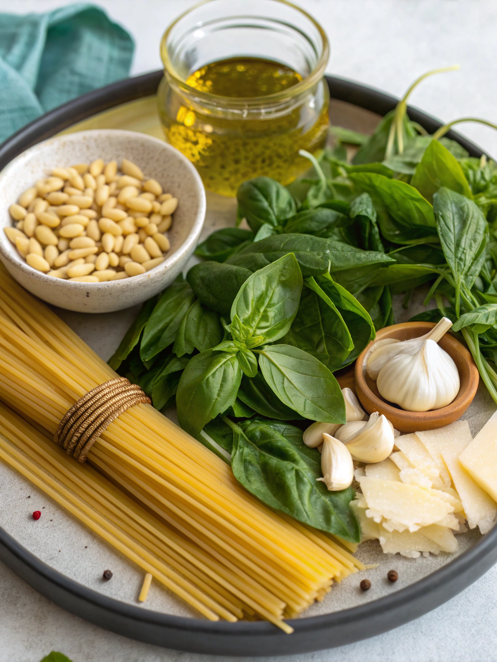 Vegan Pesto Pasta Ingredients