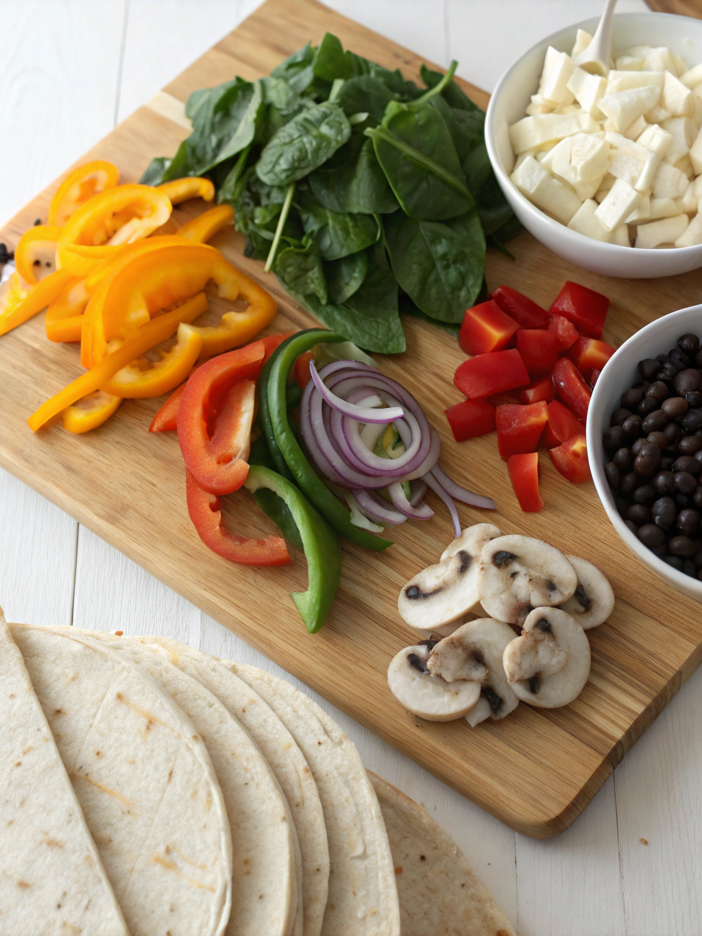 Vegan Quesadilla ingredients