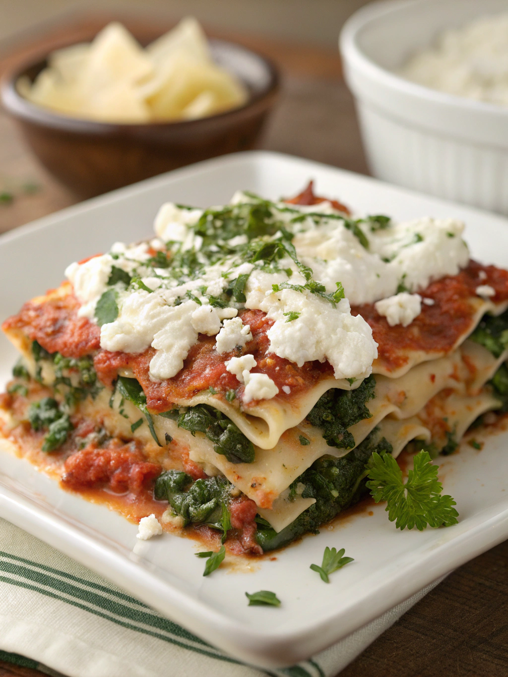 Vegetarian Lasagna Ingredients