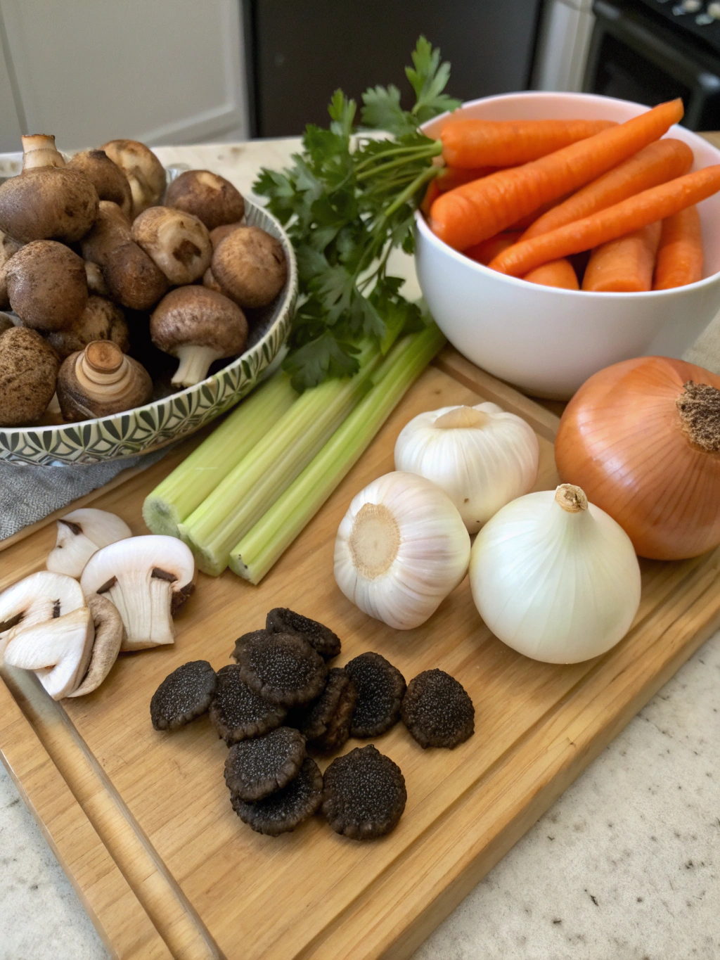 Wild Mushroom & Truffle Soup Ingredients
