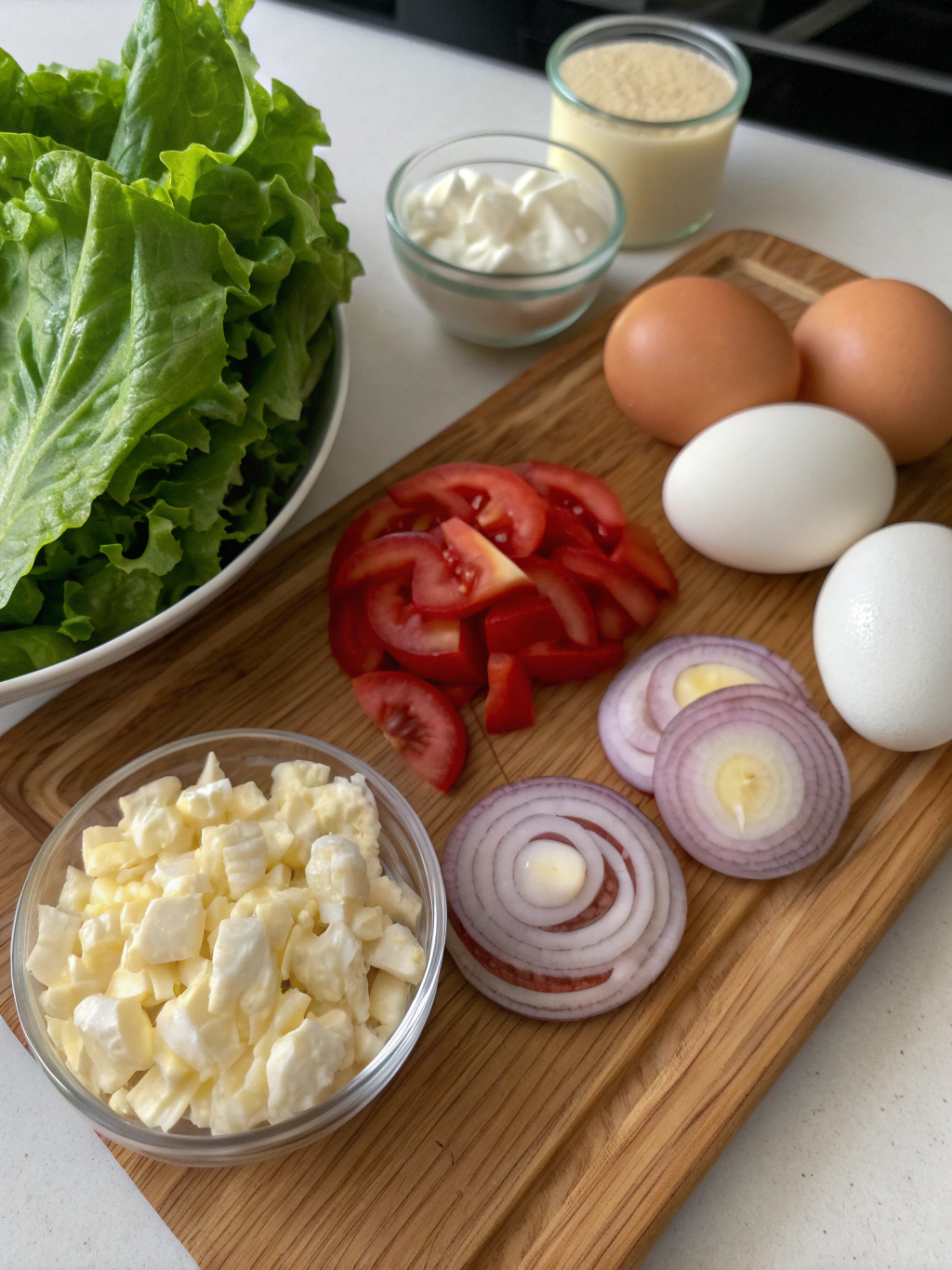Egg Salad Lunch Idea Ingredients