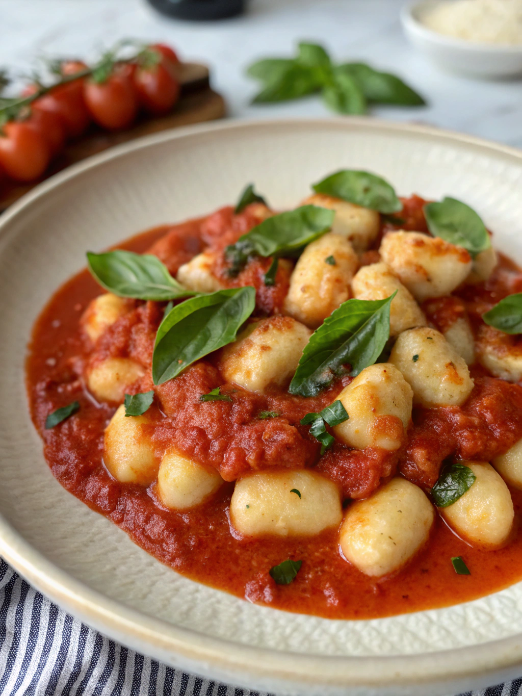 Gynocchi with Tomato Basil Sauce