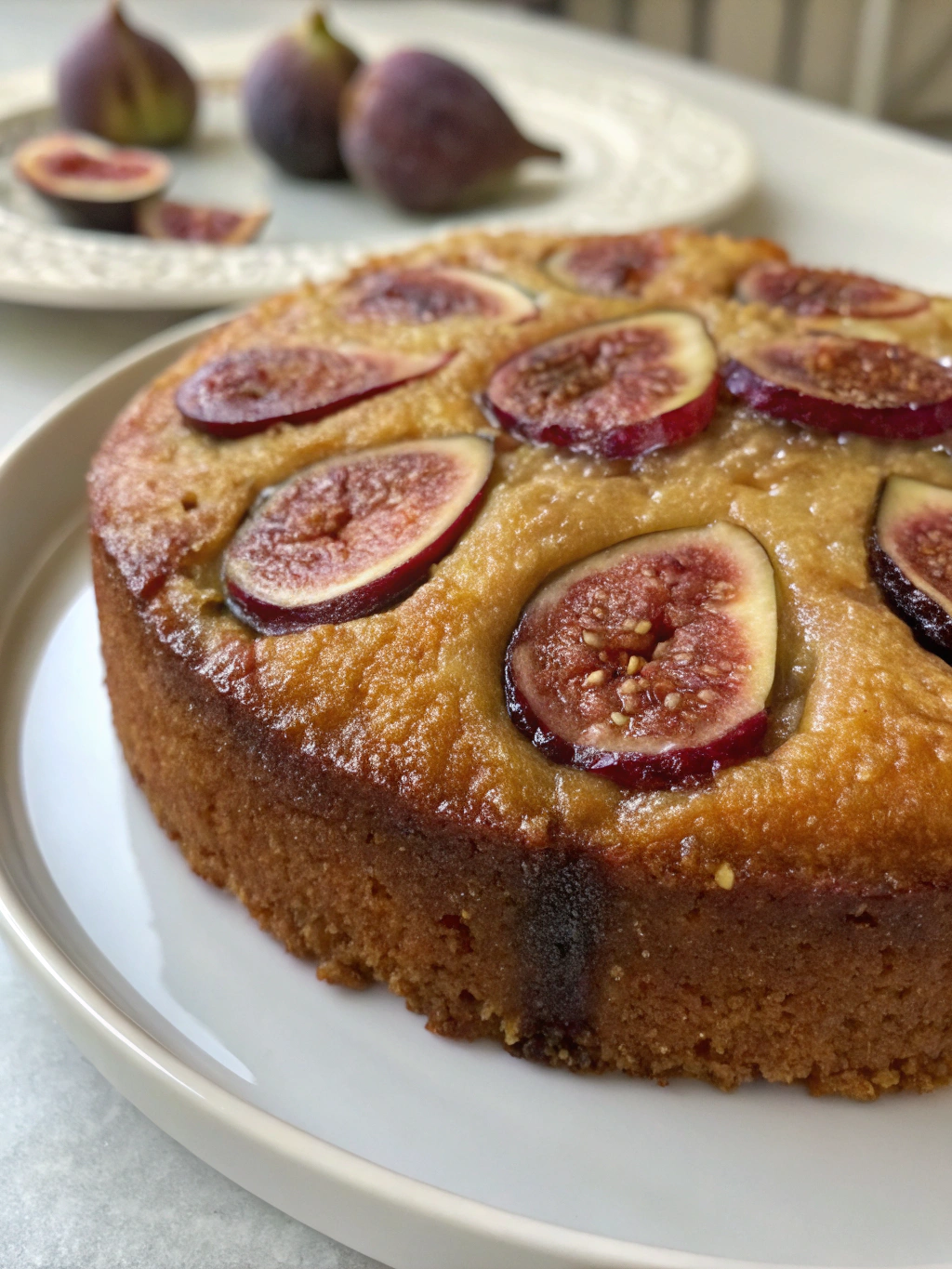 Honey Fig Upside-Down Cake
