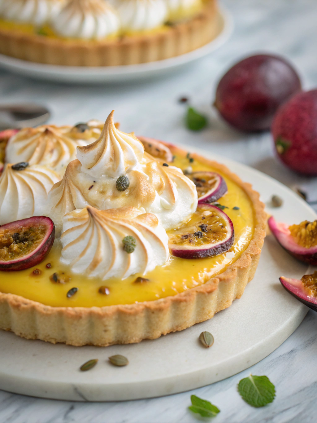 Passionfruit Tart with Toasted Meringue