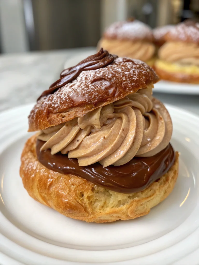 Mocha Cream Puff Pastry Mocha Cream Puff Pastry