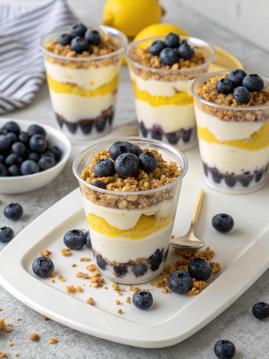 Lemon Blueberry Parfait Cups