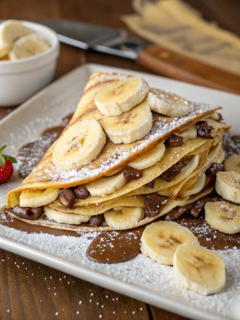 Banana Nutella Crepes Banana Nutella Crepes