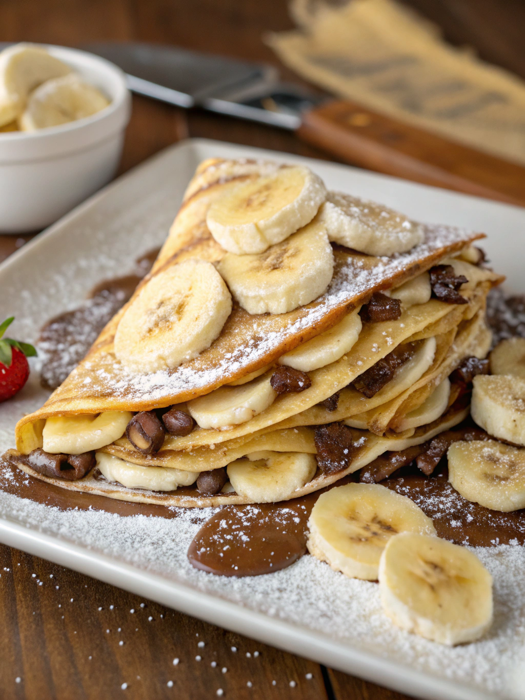 Banana Nutella Crepes