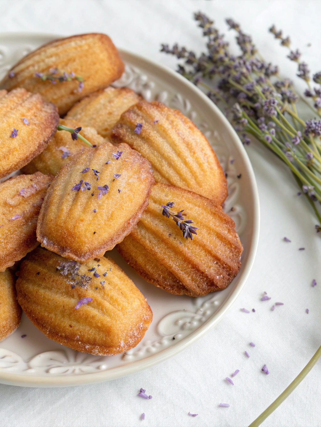 Lavender Honey Madeleines