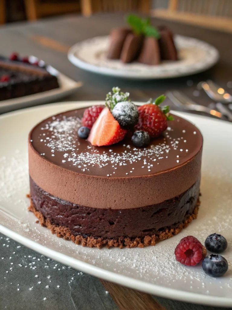 Triple Chocolate Mousse Cake