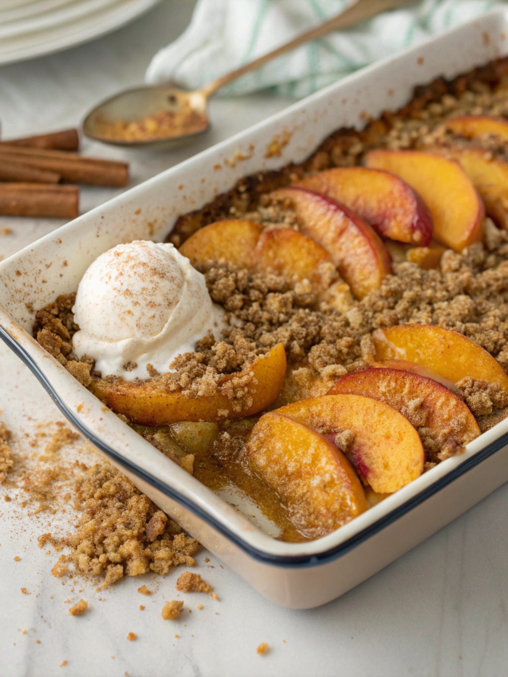 Brown Butter Peach Crisp