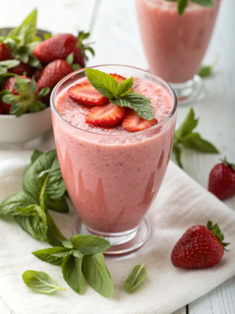 Strawberry Basil Smoothie