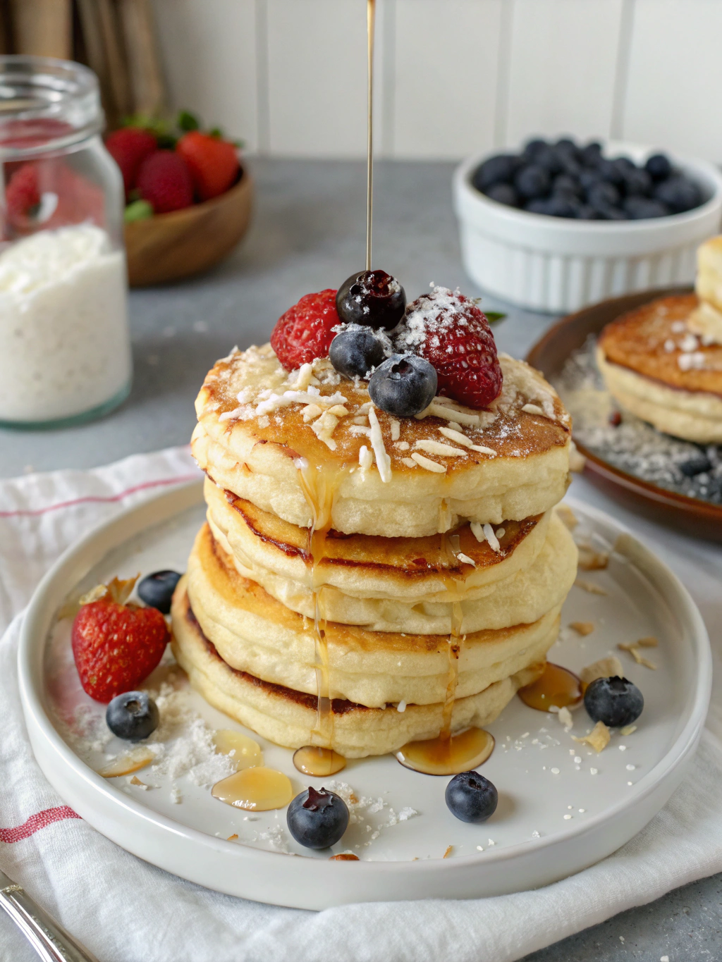 Vanilla Coconut Pancakes