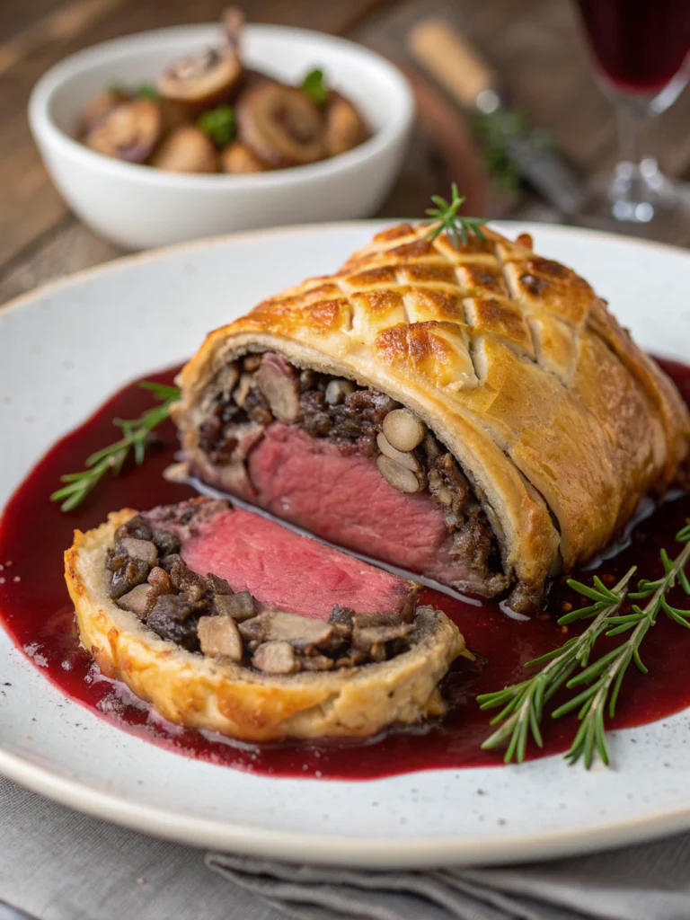 Beef Wellington with Red Wine Sauce Beef Wellington with Red Wine Sauce