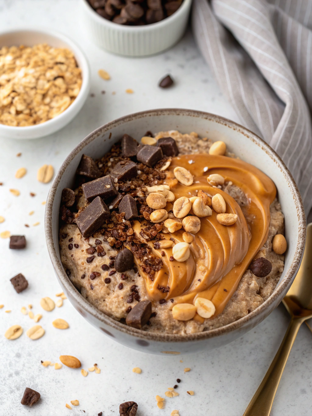 Chocolate Peanut Butter Overnight Oats