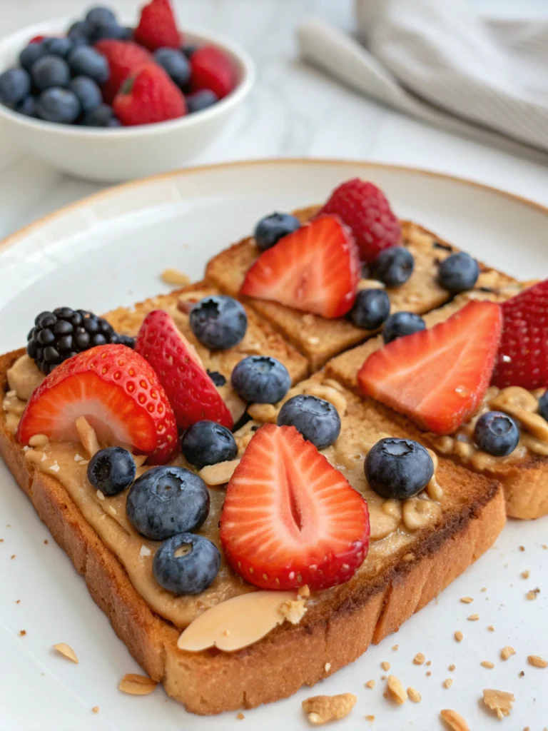 Almond Butter Toast with Berries Almond Butter Toast with Berries