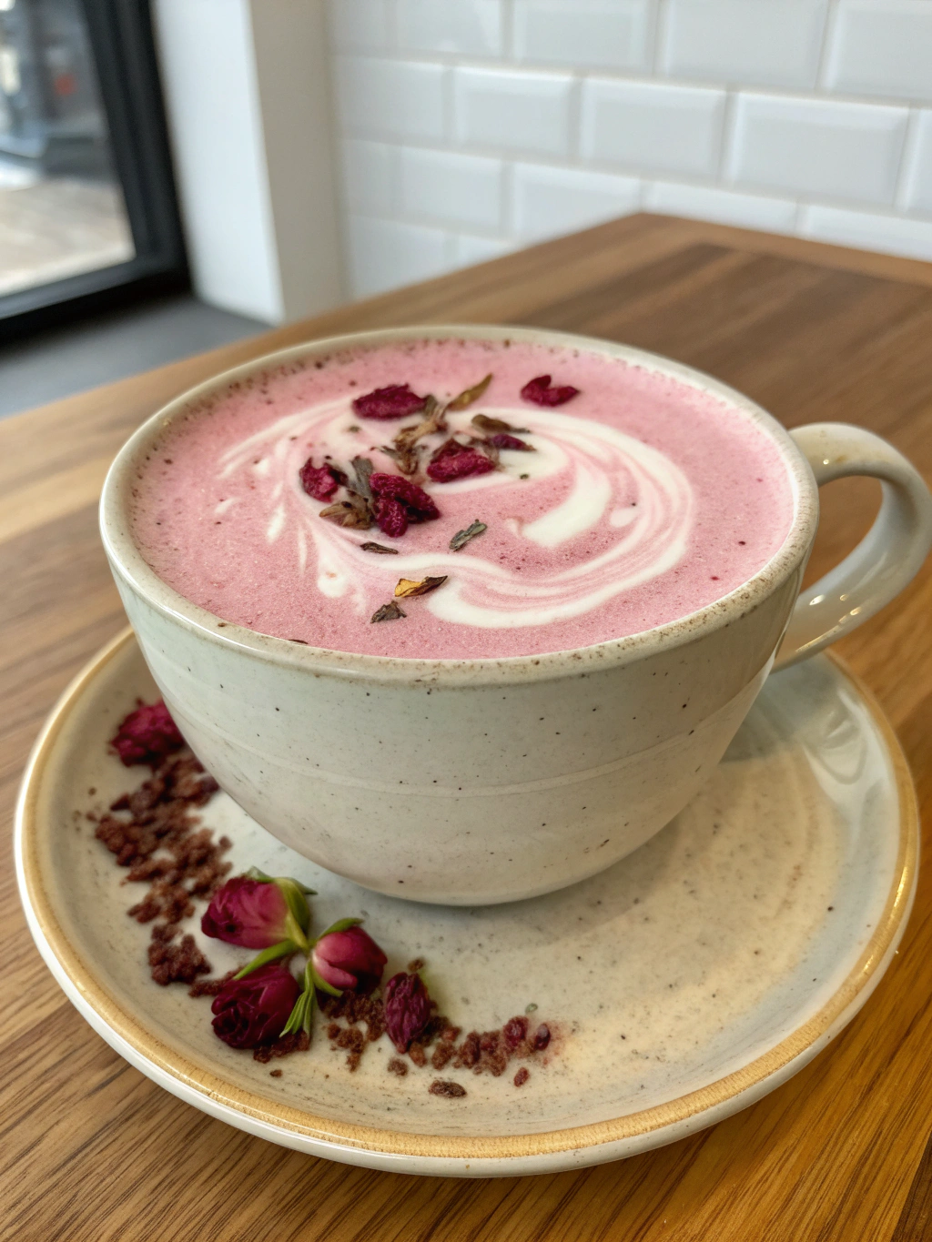 Rose Matcha Latte