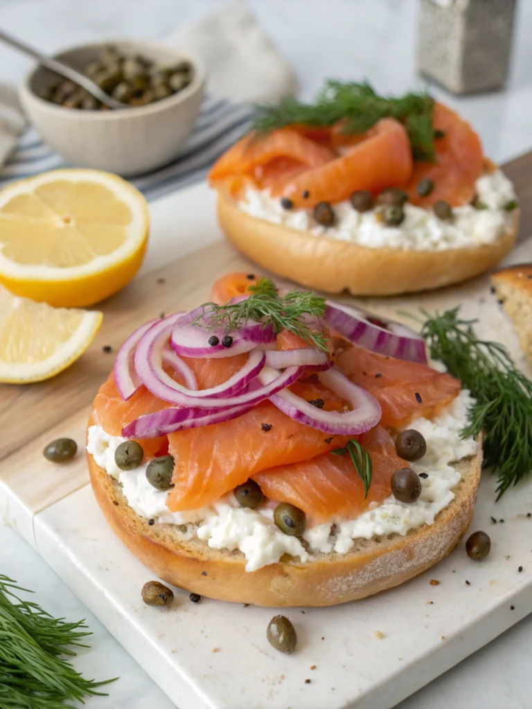 Smoked Salmon Bagel Board Smoked Salmon Bagel Board