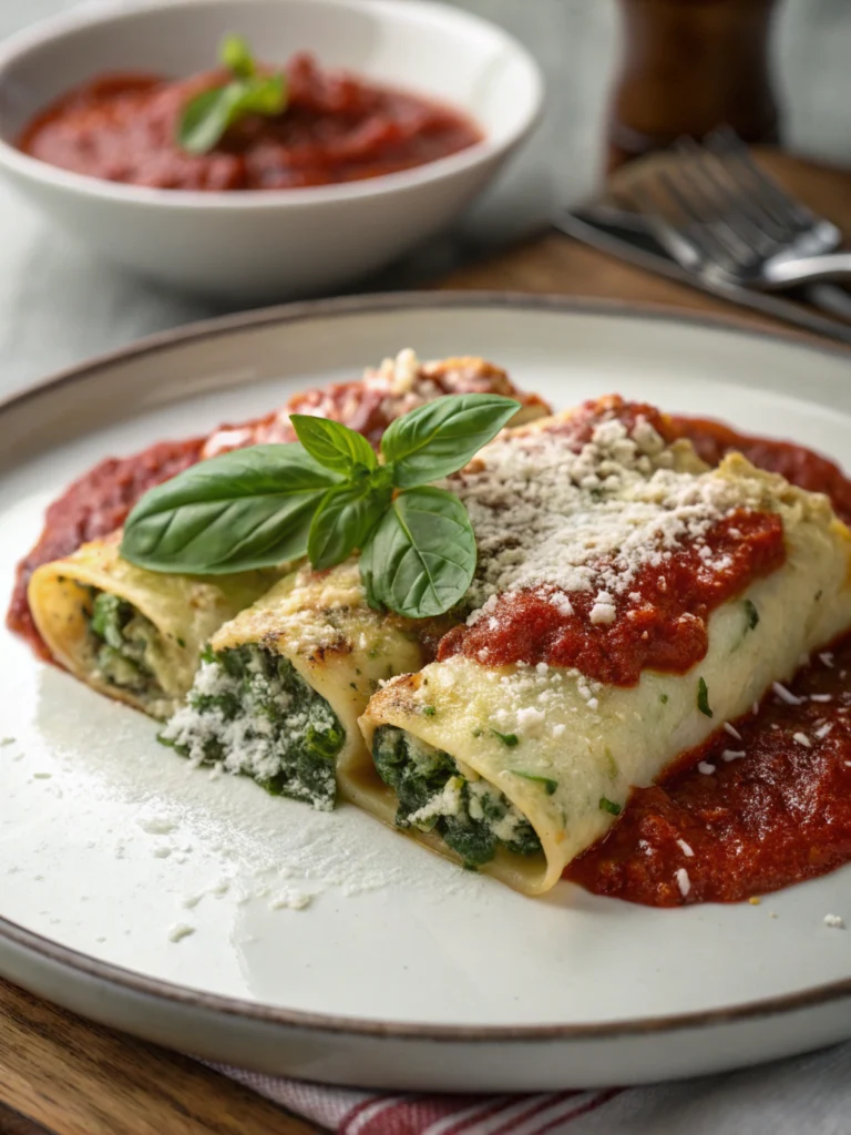 Spinach and Ricotta Stuffed Cannelloni Spinach and Ricotta Stuffed Cannelloni