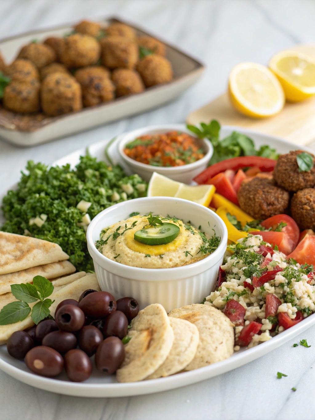 Mediterranean Mezze Brunch Plate