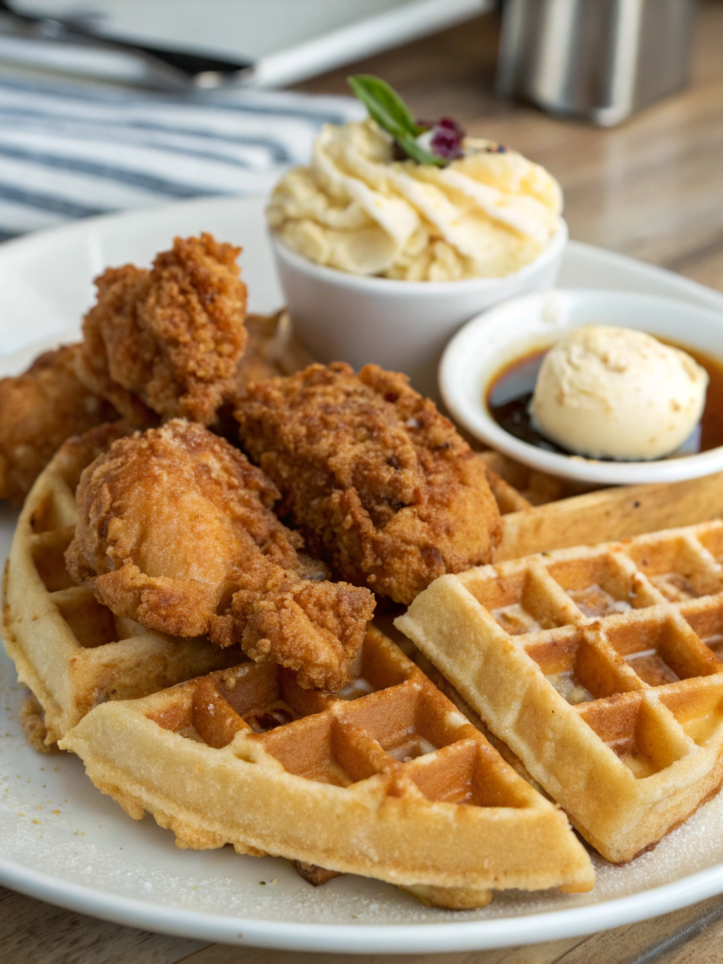 Chicken & Waffles with Maple Butter