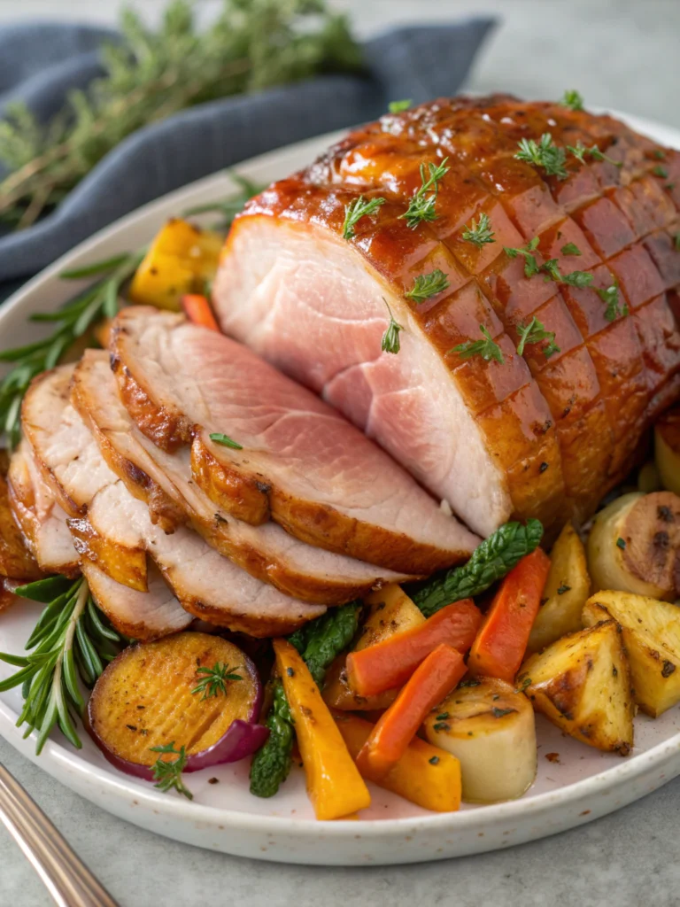 Honey Glazed Ham with Roasted Vegetables