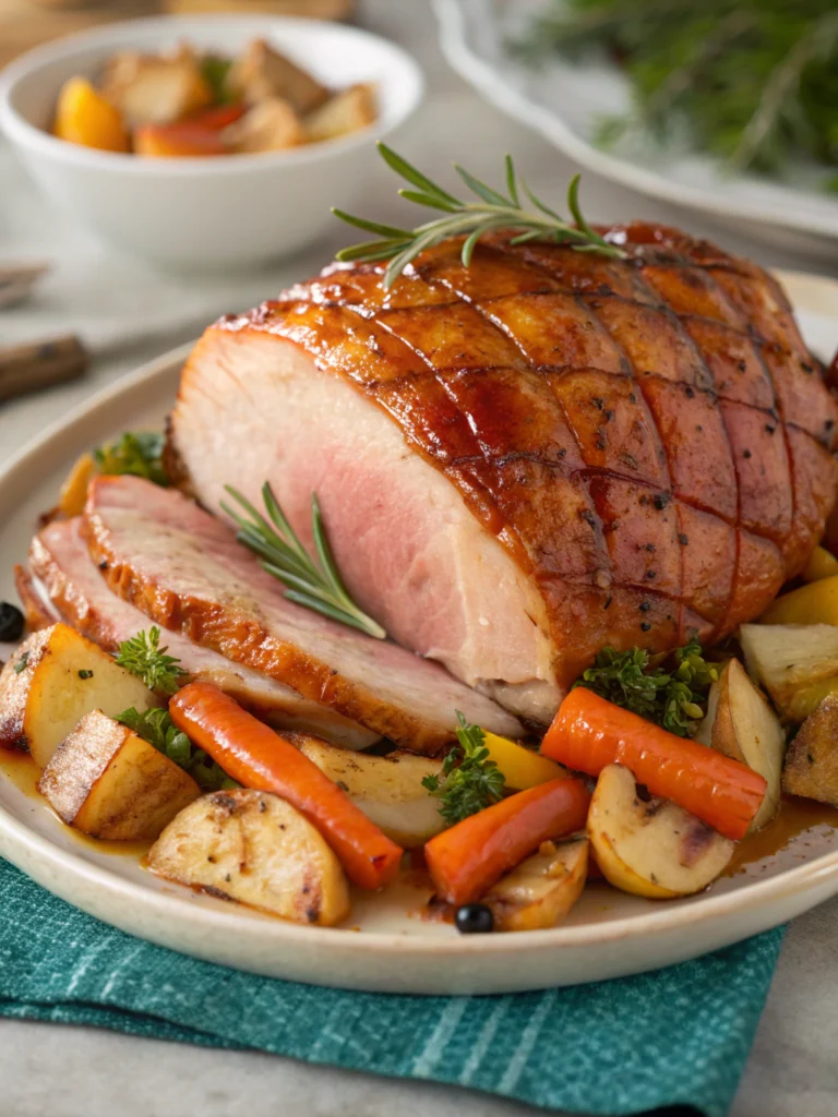 Honey Glazed Ham with Roasted Vegetables