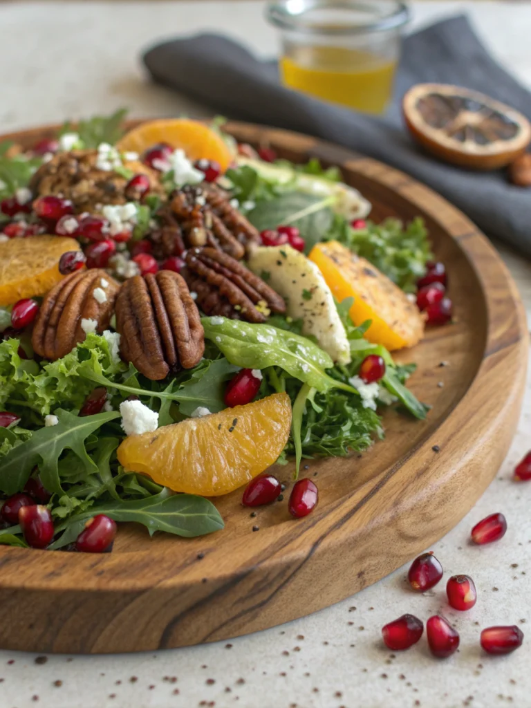 Winter Harvest Salad with Pomegranate & Pecans