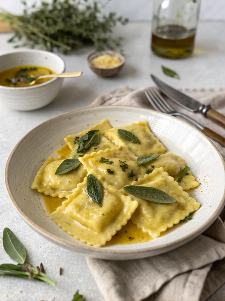 Homemade Ravioli with Sage Brown Butter Homemade Ravioli with Sage Brown Butter